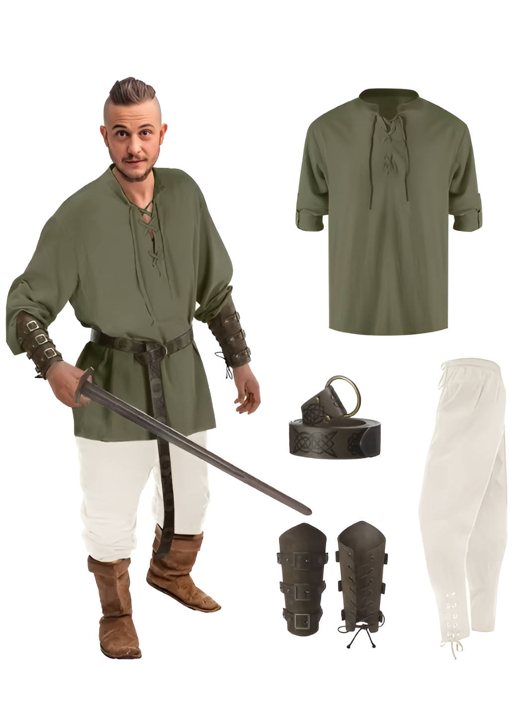 Men's 4-Piece Legendary Costume Set for Themed Events