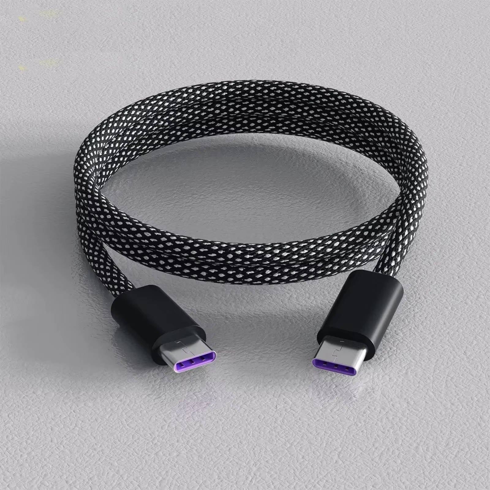 Magnetic Self-Coiling Charging Cable with Fast Charge Feature