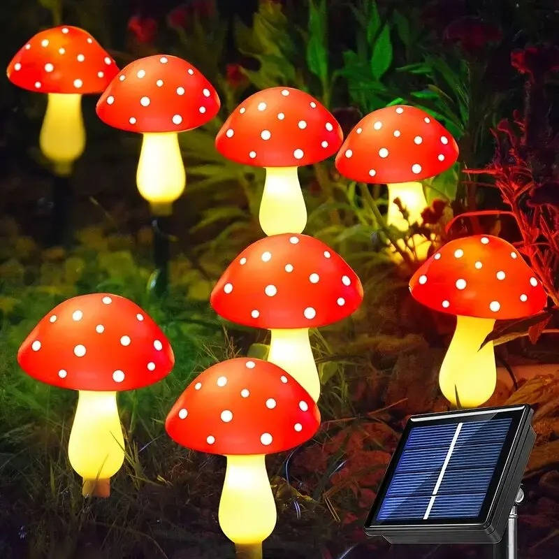 Enchanting Solar Mushroom Lights for Outdoor Ambiance
