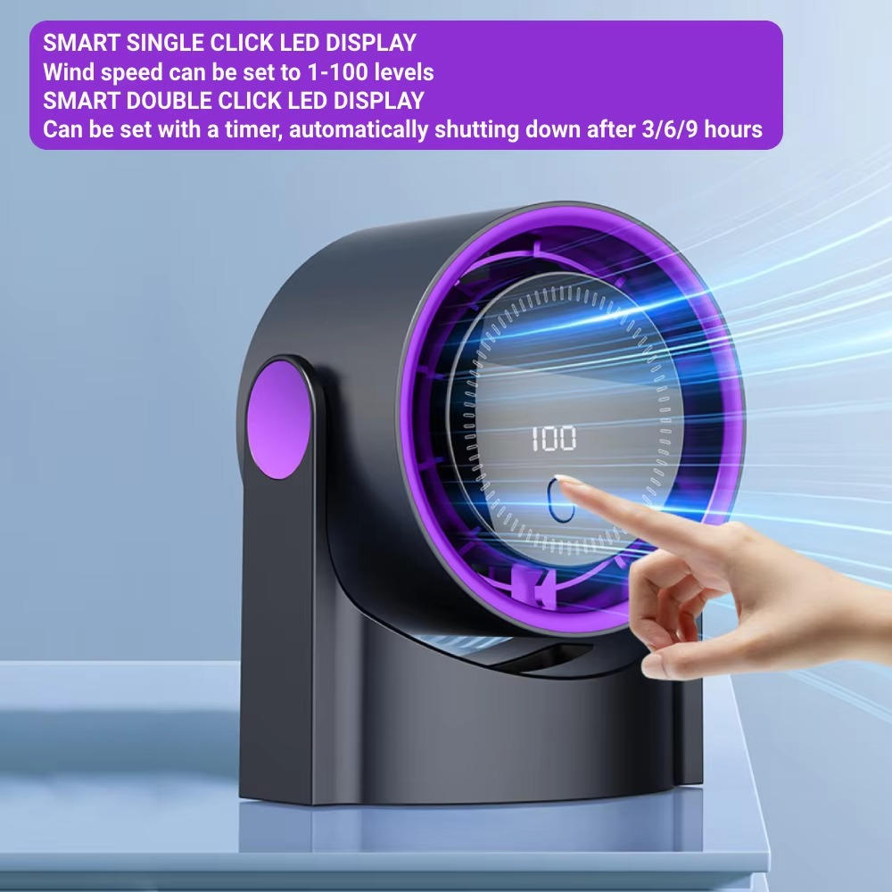 Compact USB Desk Fan with Advanced Airflow Control