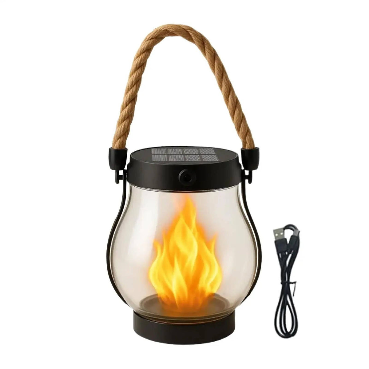 Solar-Powered Flickering Lanterns for Outdoor Ambiance