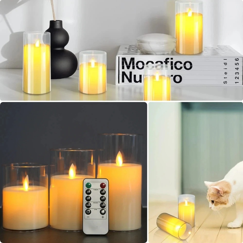 Elegant Remote-Controlled LED Candles for Ambiance