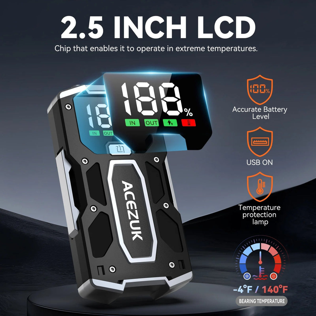 High-Powered Car Starter & Emergency Power Bank - 3000A