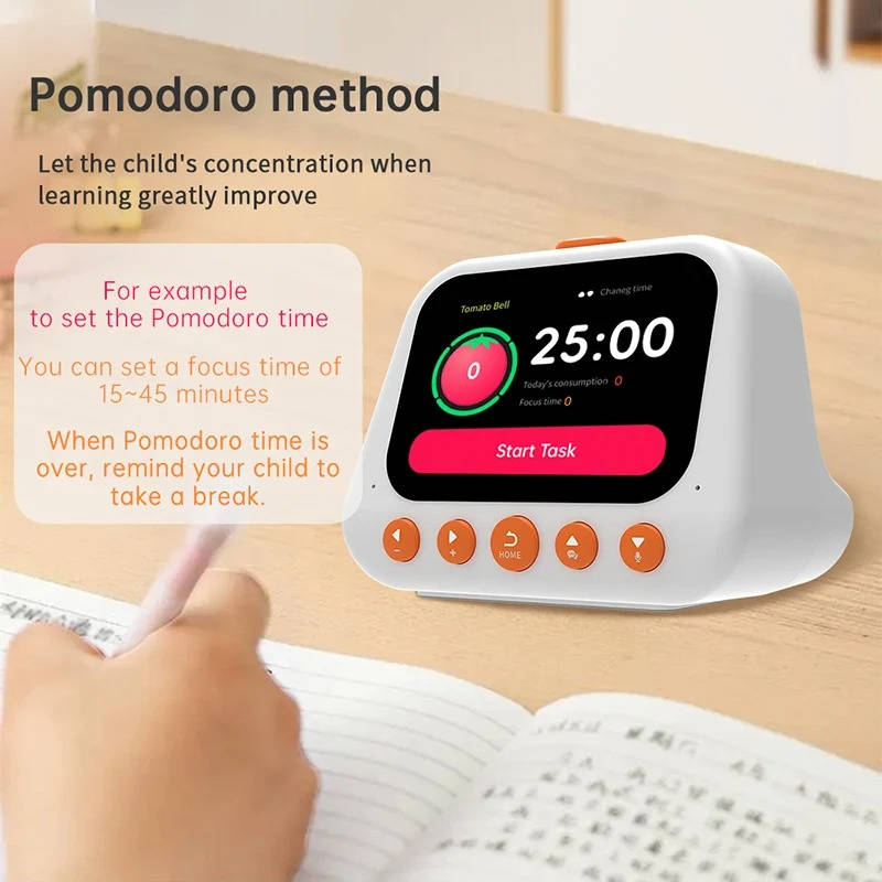 Aurora Voice-Activated Alarm Clock – 12 Soothing Sounds, 50 Alarms, Study Timer & Fun Quizzes