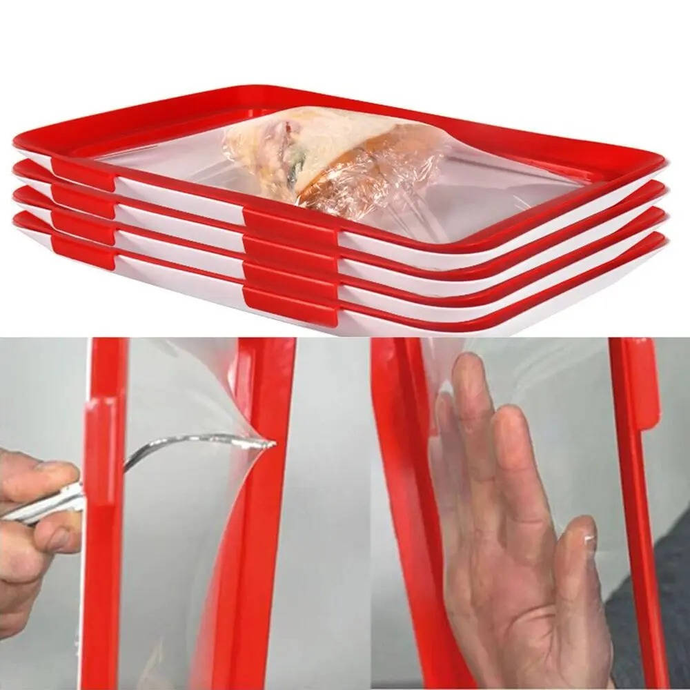 Versatile Food Storage Tray for Extended Freshness