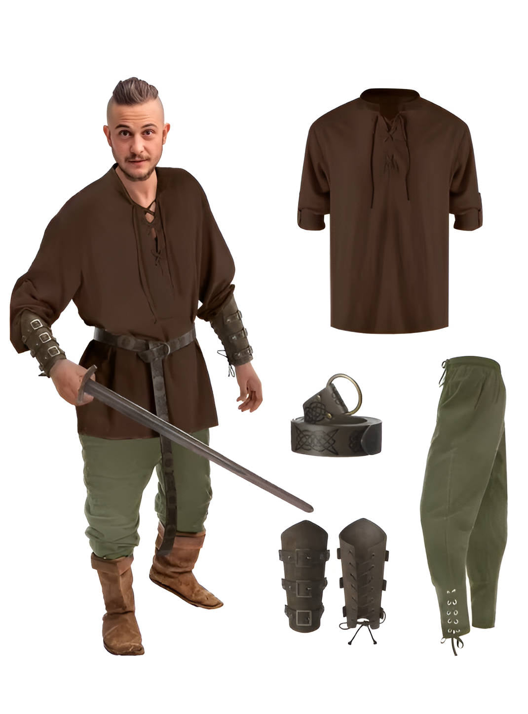 Men's 4-Piece Legendary Costume Set for Themed Events