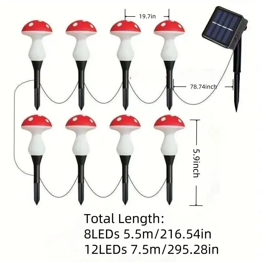 Enchanting Solar Mushroom Lights for Outdoor Ambiance