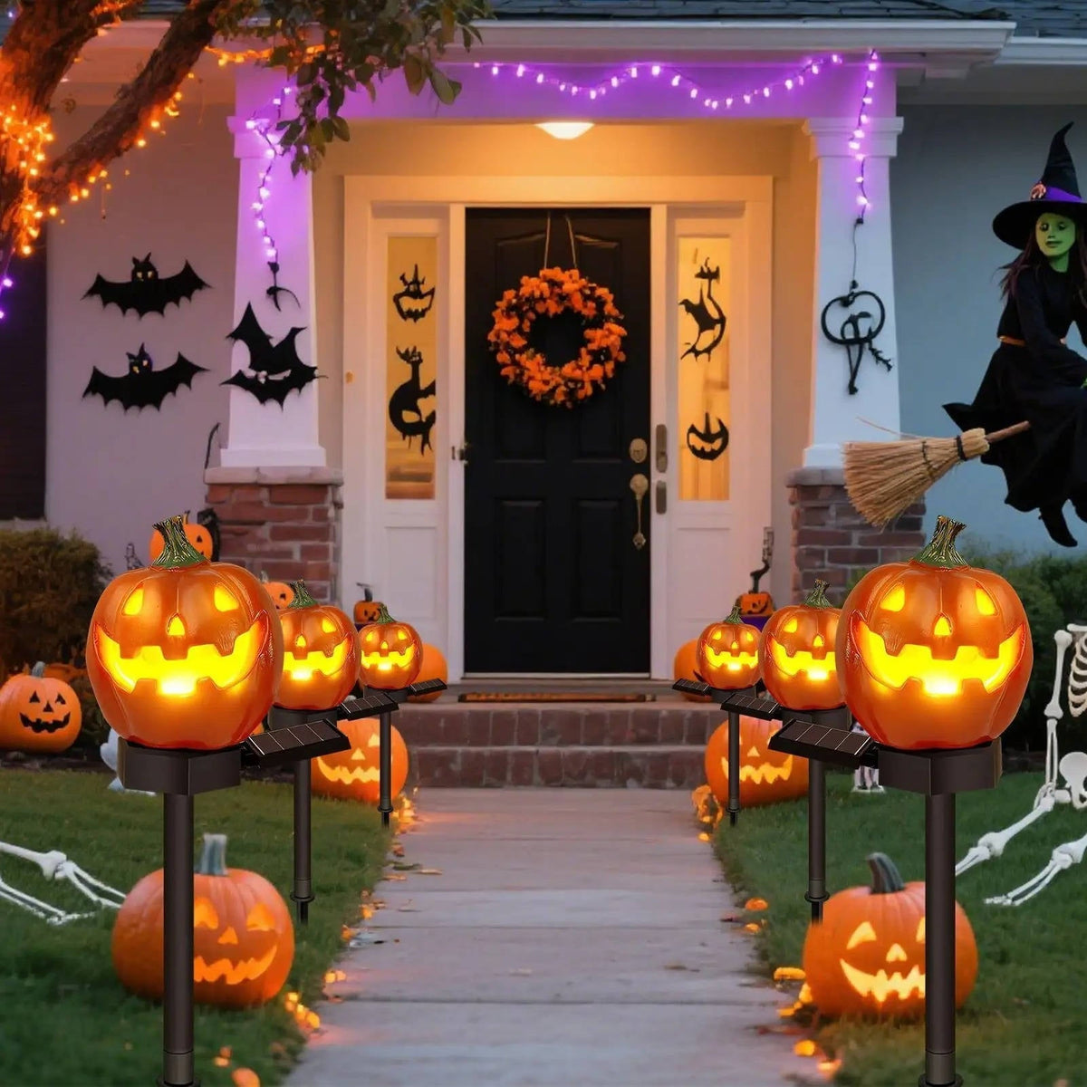 Enchanting Pumpkin Pathway Illuminators for Halloween