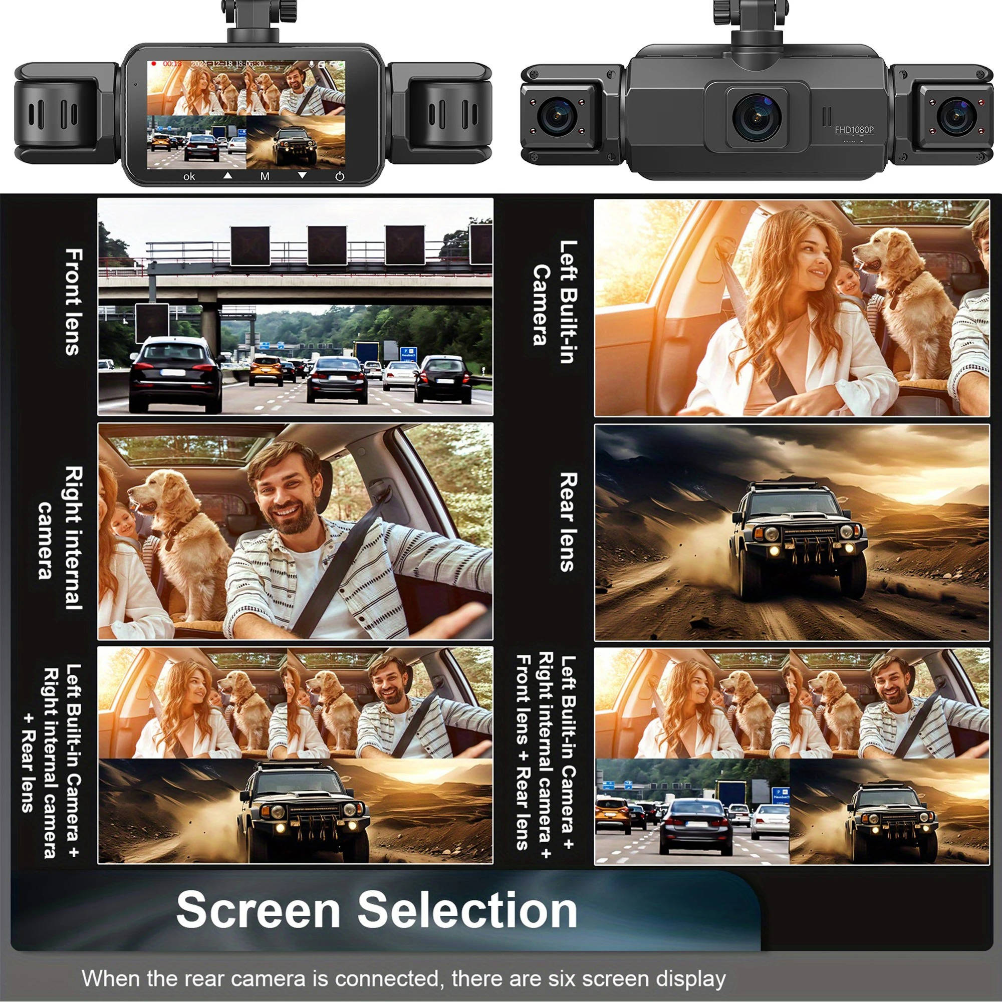 Comprehensive Wireless Dash Camera with Night Vision