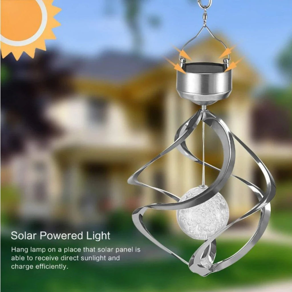Enchanting Solar Garden Spinner with Colorful LED Lights