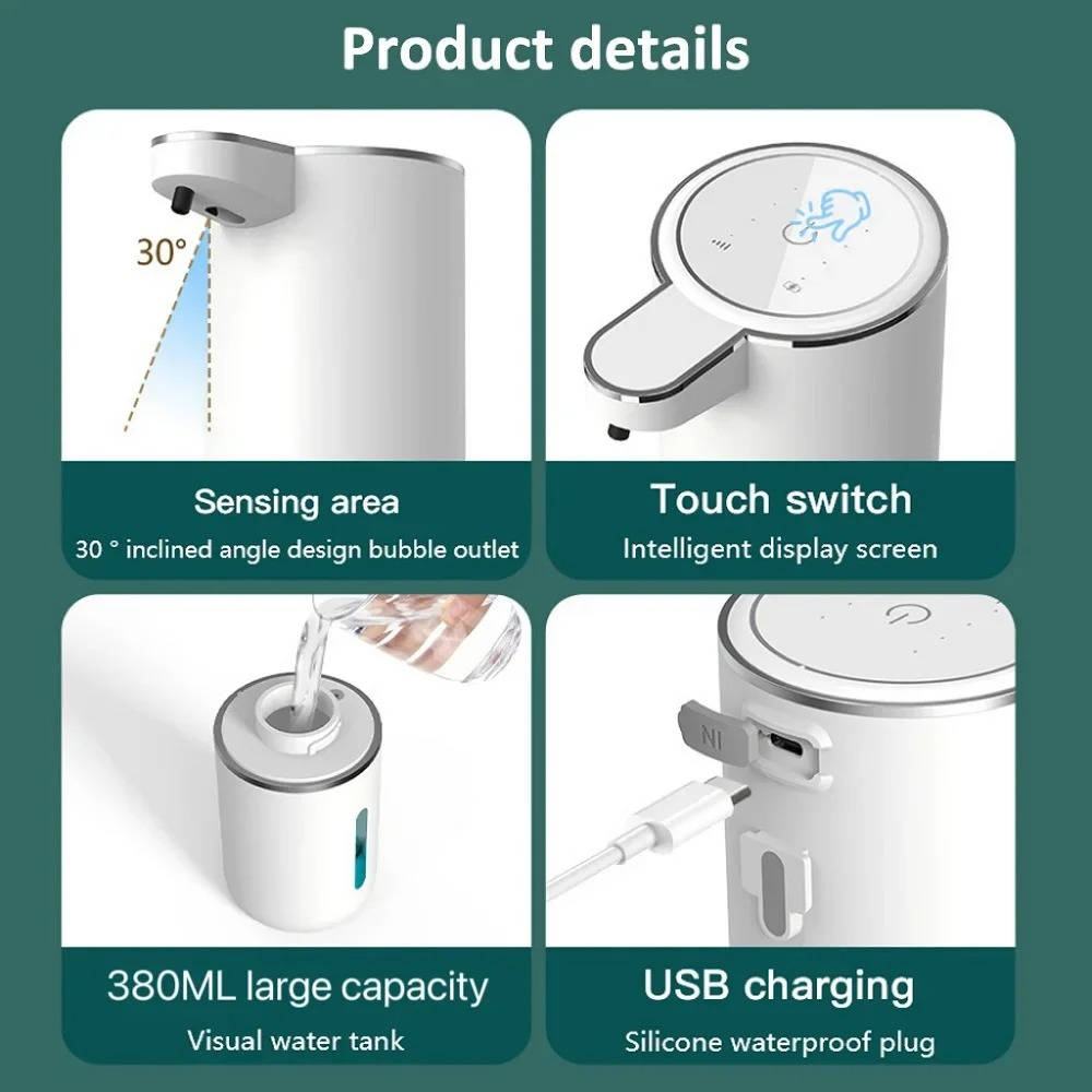 Touch-Free Foam Soap Dispenser with USB Charging