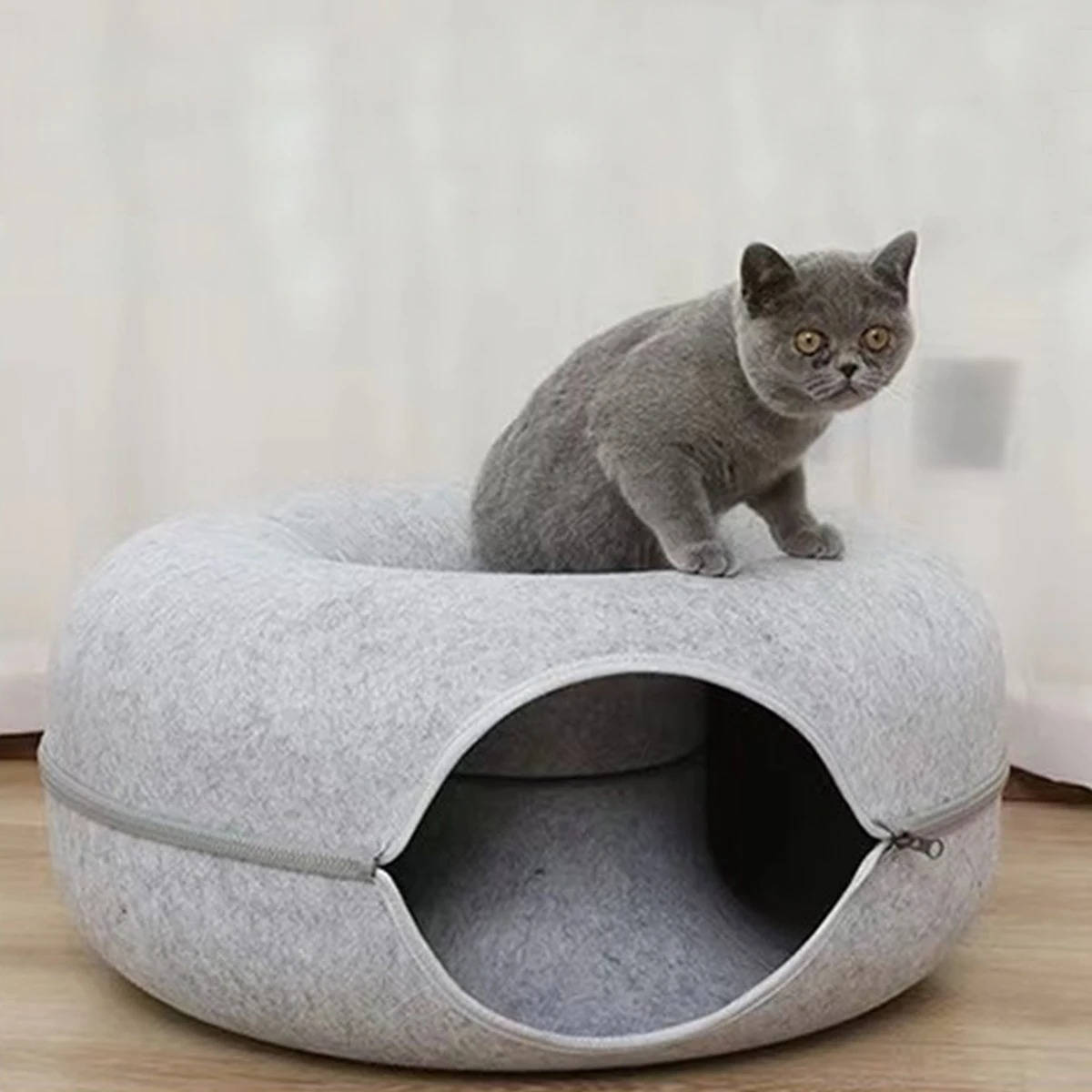 Cozy Cat Hideaway Bed with Dual Nest Design