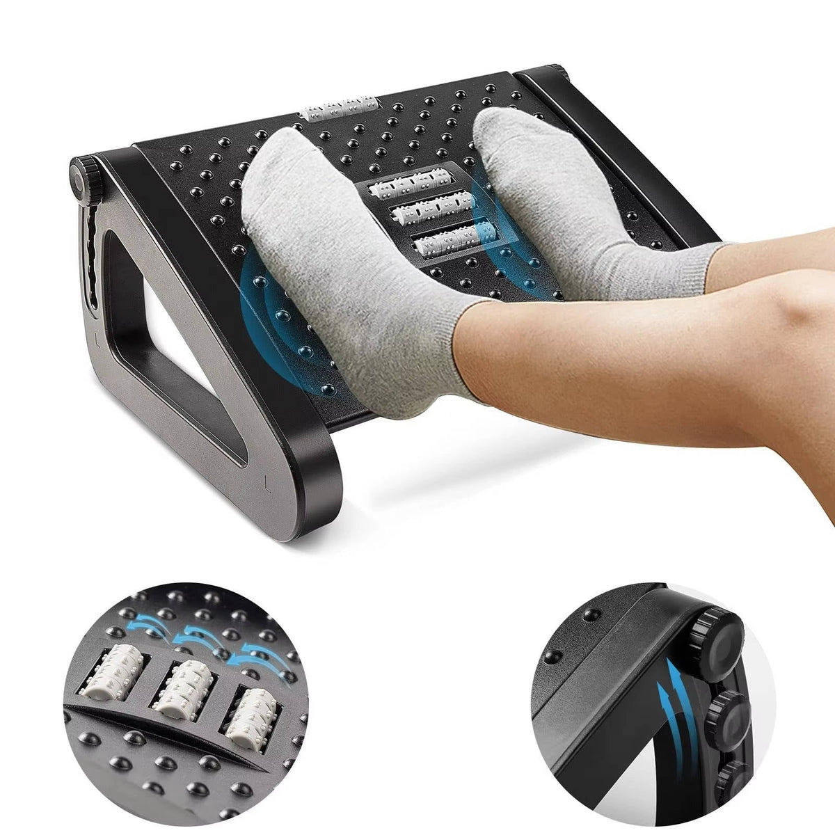 ErgoComfort Adjustable Footrest with Massage Features