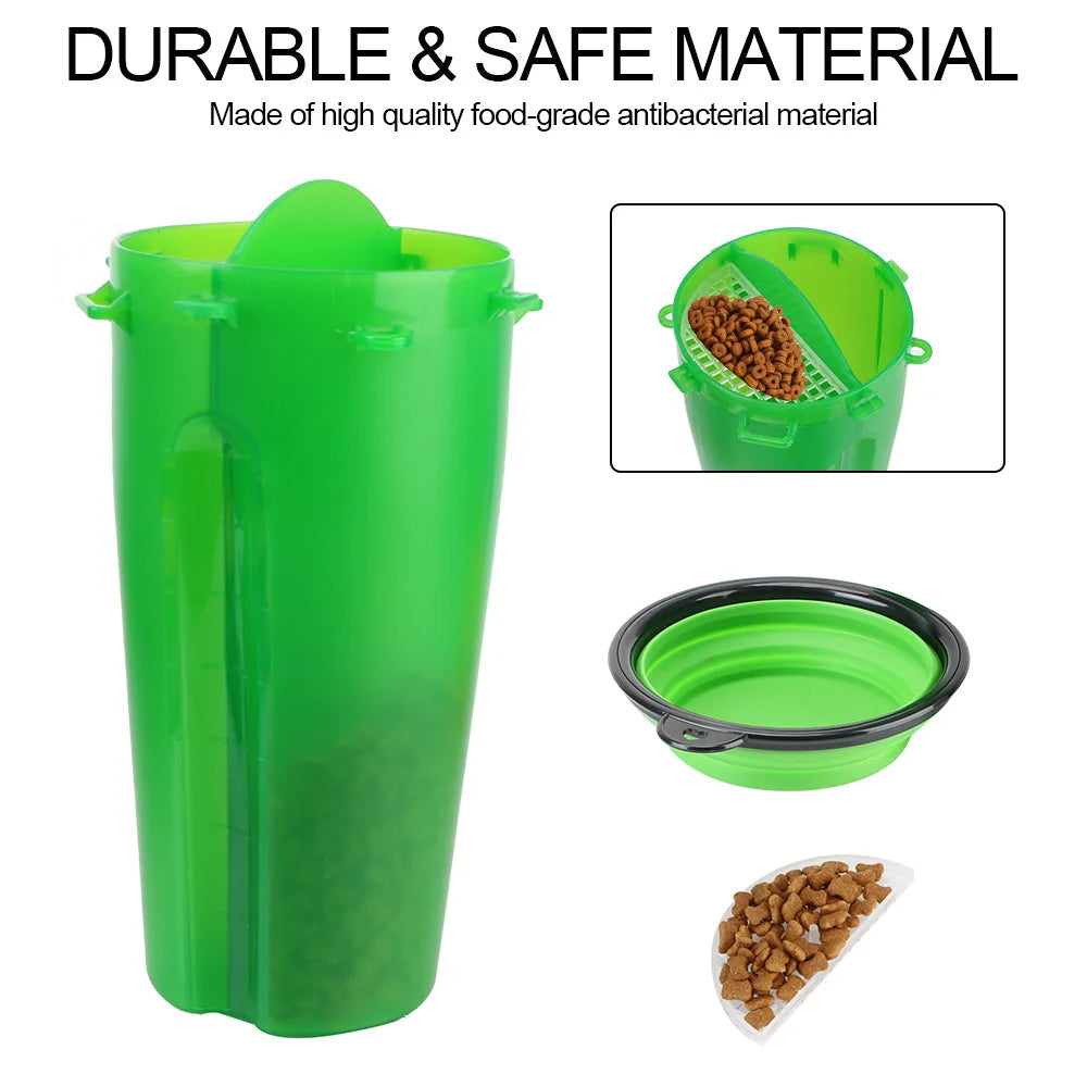Dual-Function Travel Water Dispenser and Food Bowl