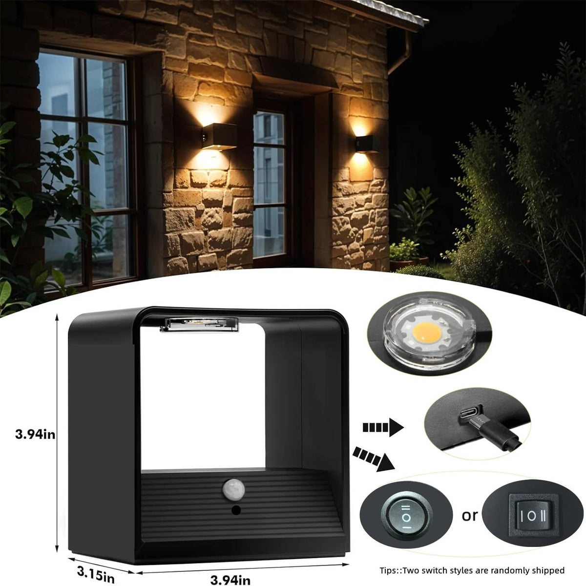 Smart Motion-Activated Wall Light with Remote Control