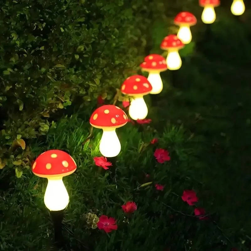 Enchanting Solar Mushroom Lights for Outdoor Ambiance