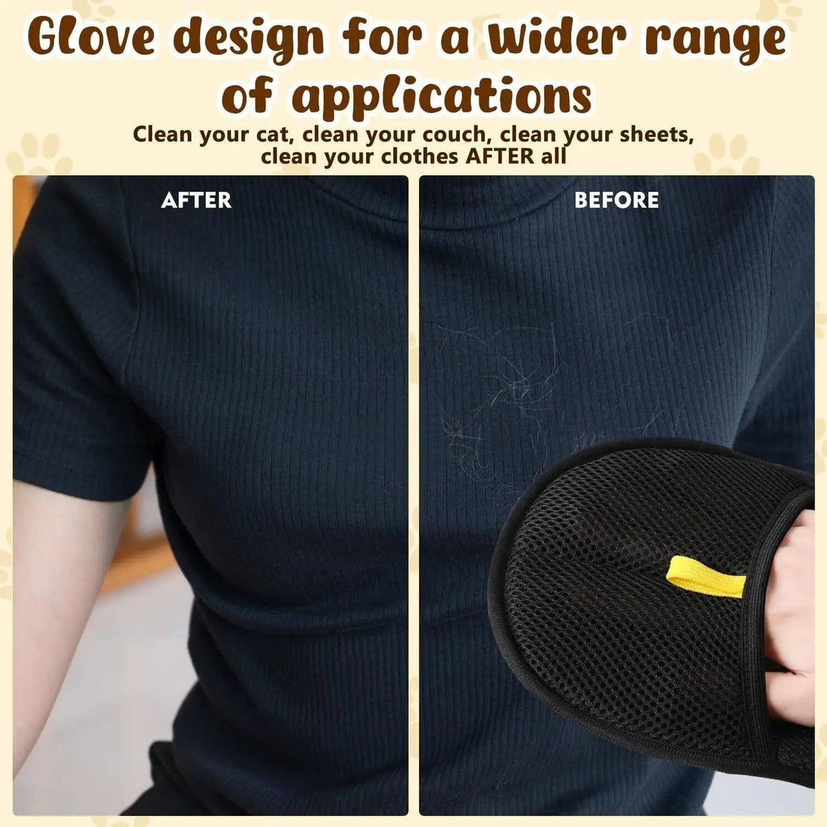 2-Pack Pet Grooming Glove Set for Effortless Hair Removal