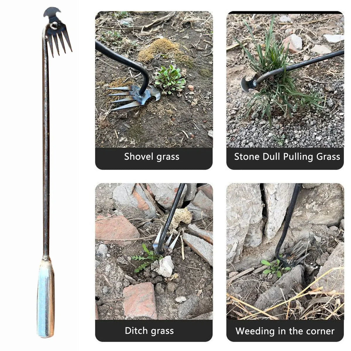 ErgoWeed Pro Long-Handled Weed Remover Tool