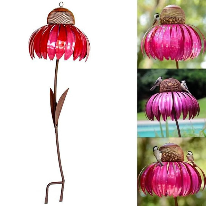 Vibrant Bloom Bird Feeder for Your Garden