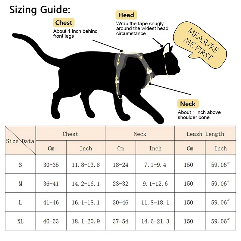 Comfort Fit Cat Harness and Leash Combo