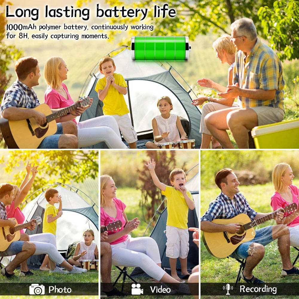 Sleek 4K Wearable Camera with WiFi – Compact & Versatile