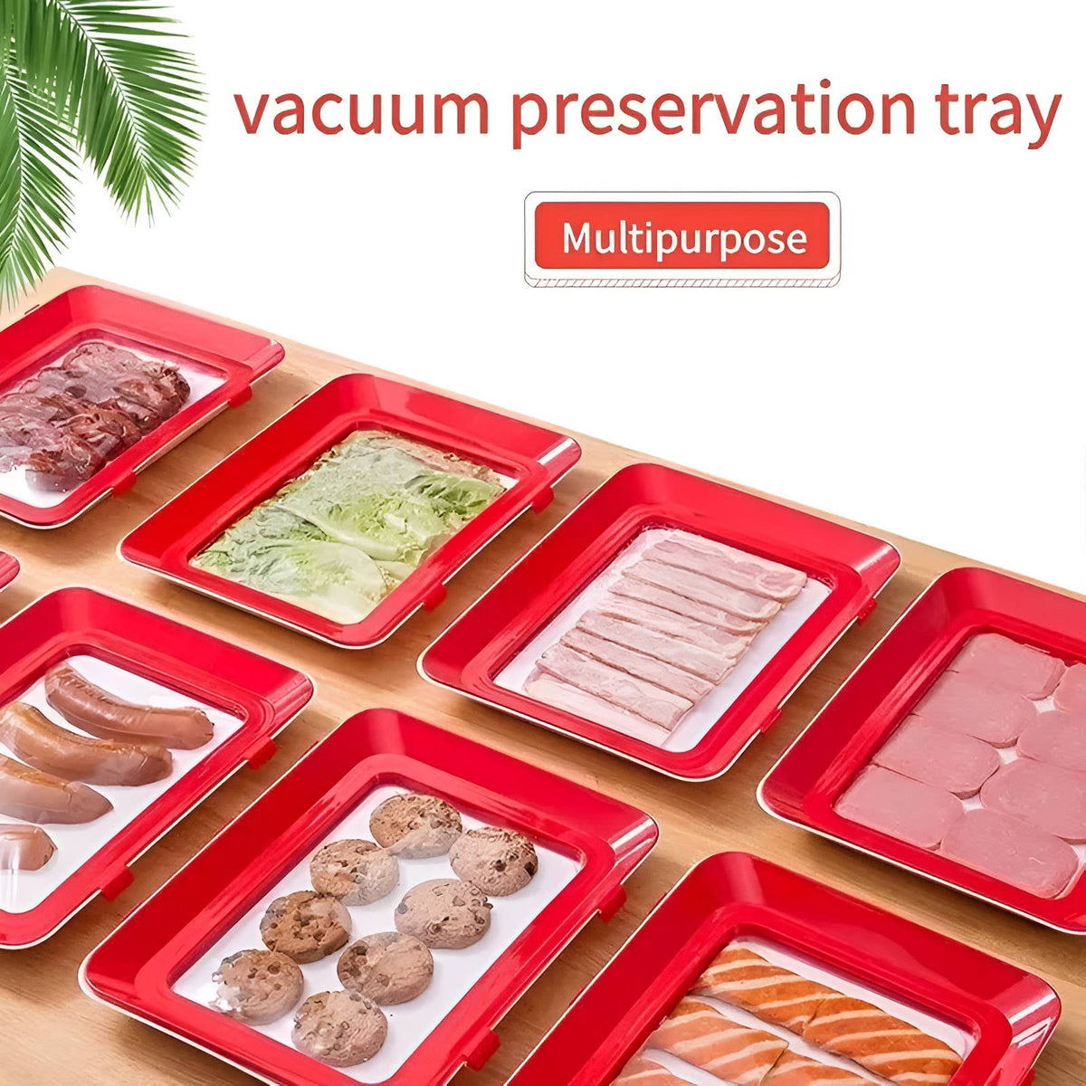 Versatile Food Storage Tray for Extended Freshness