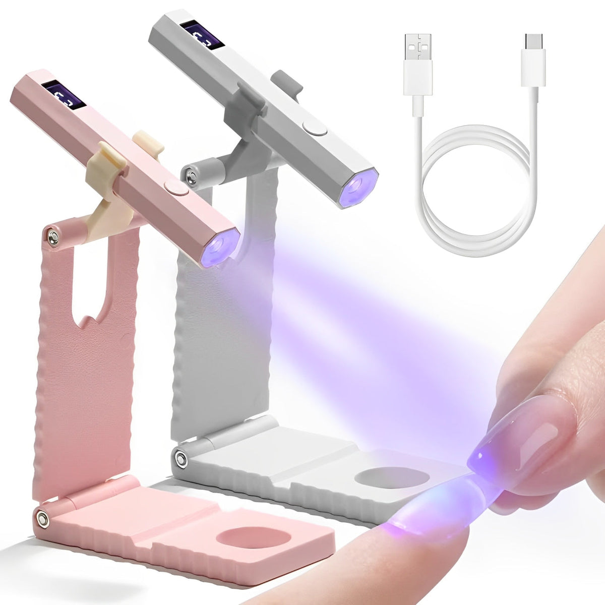 Compact LED Nail Curing Device for On-the-Go Glam