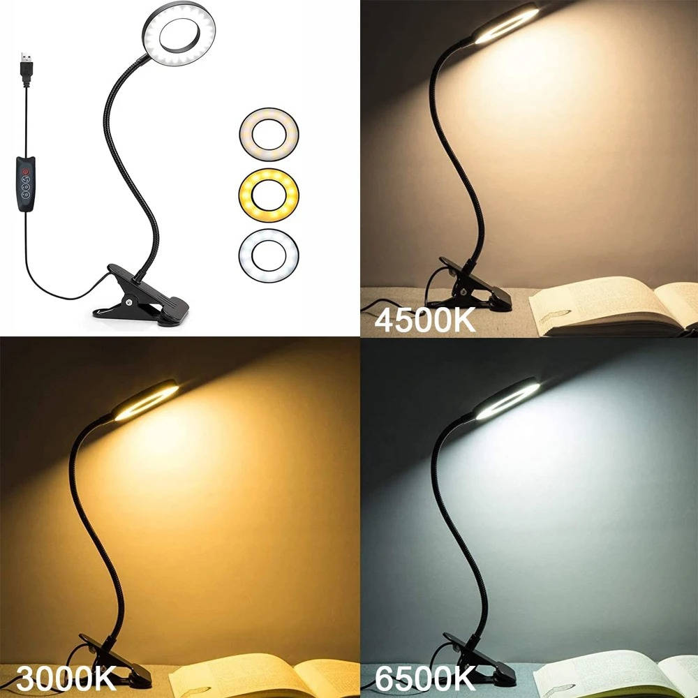 Versatile Clip-On LED Lamp with 360° Flexibility