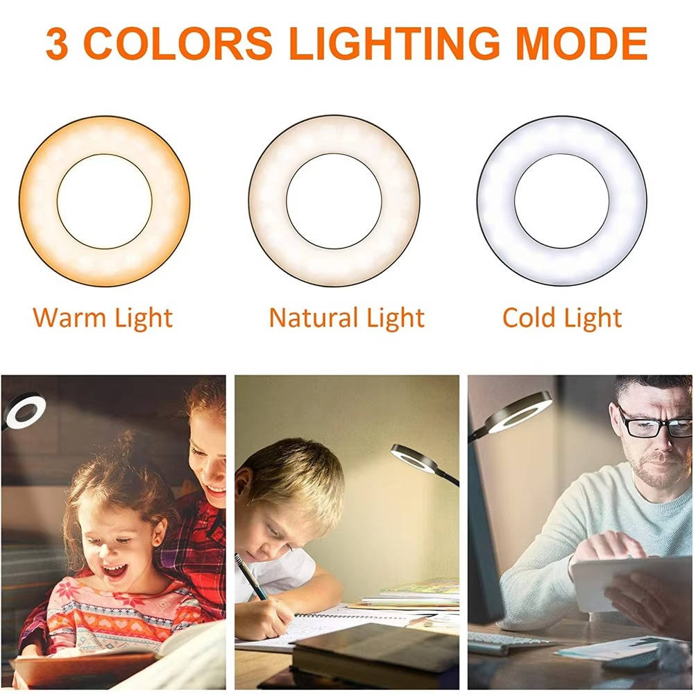 Versatile Clip-On LED Lamp with 360° Flexibility