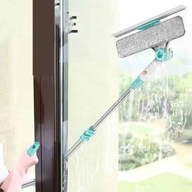 Extendable Window Cleaning Tool for High Reach Surfaces