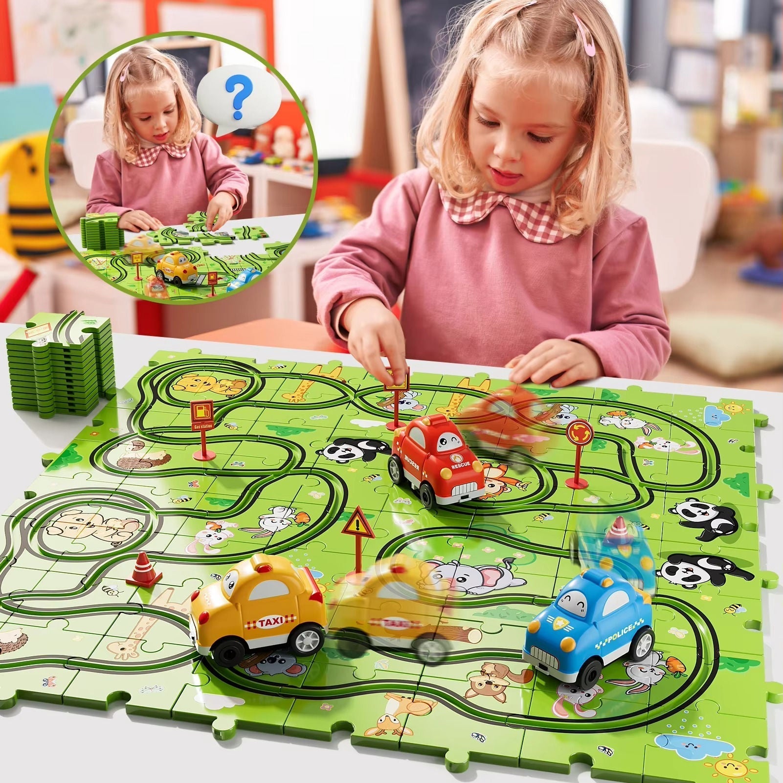 Interactive Animal Track Puzzle Set for Kids
