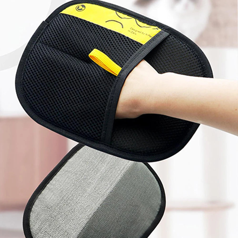 Dual-Sided Pet Grooming Gloves for Effortless Hair Removal