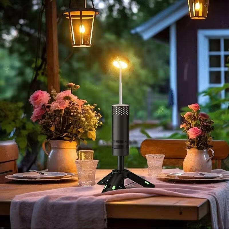 Portable LED Lantern with Adjustable Height and USB Charging