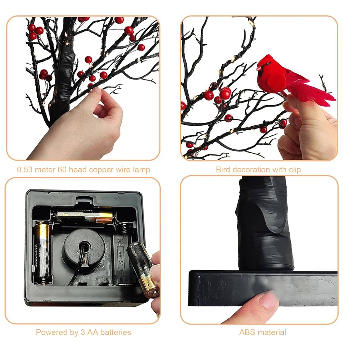 Illuminating Charm: Decorative LED Tree Accent