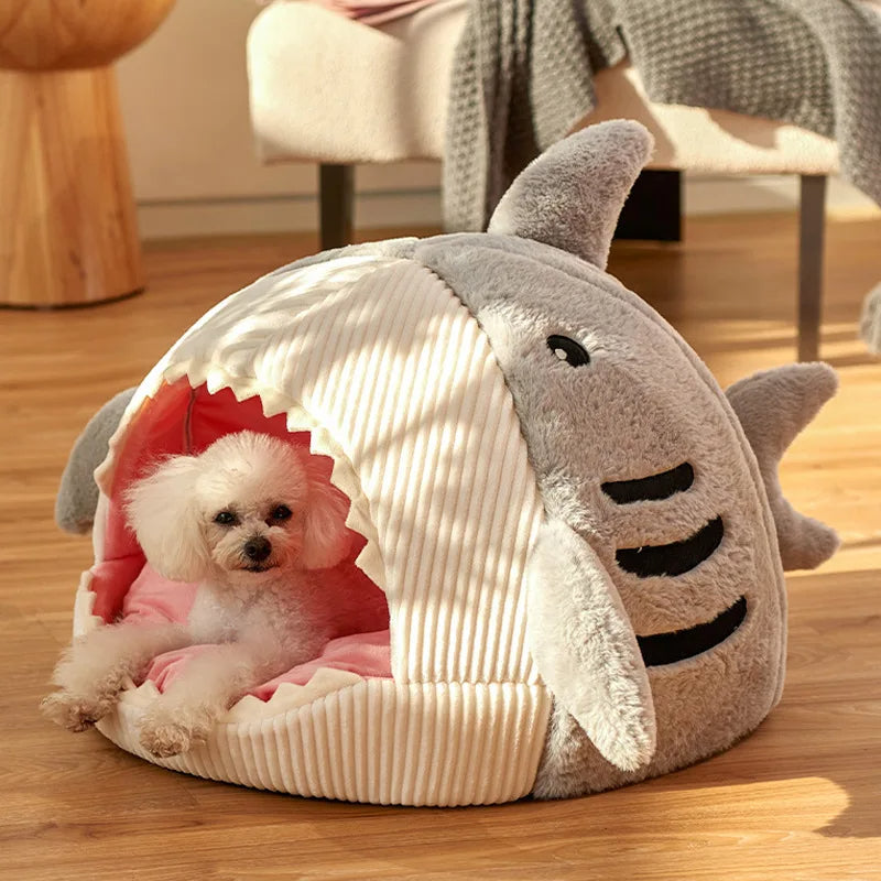 Snuggle Shark Pet Hideaway Bed (40x40x32cm)