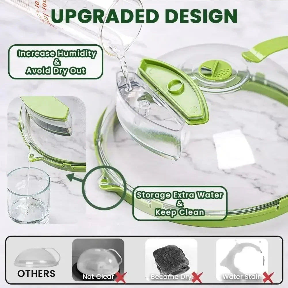 10-Inch Food Cover with Steam Feature for Microwave