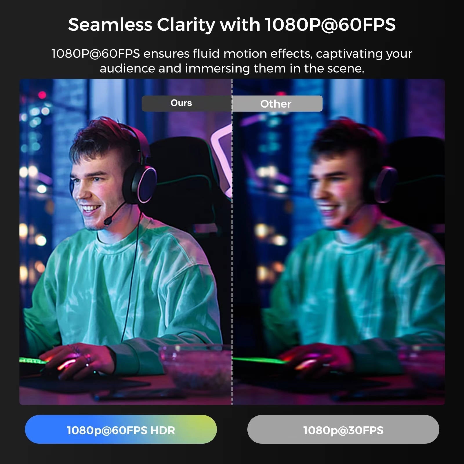 UltraClear 1080P Webcam with Autofocus and Noise Cancellation