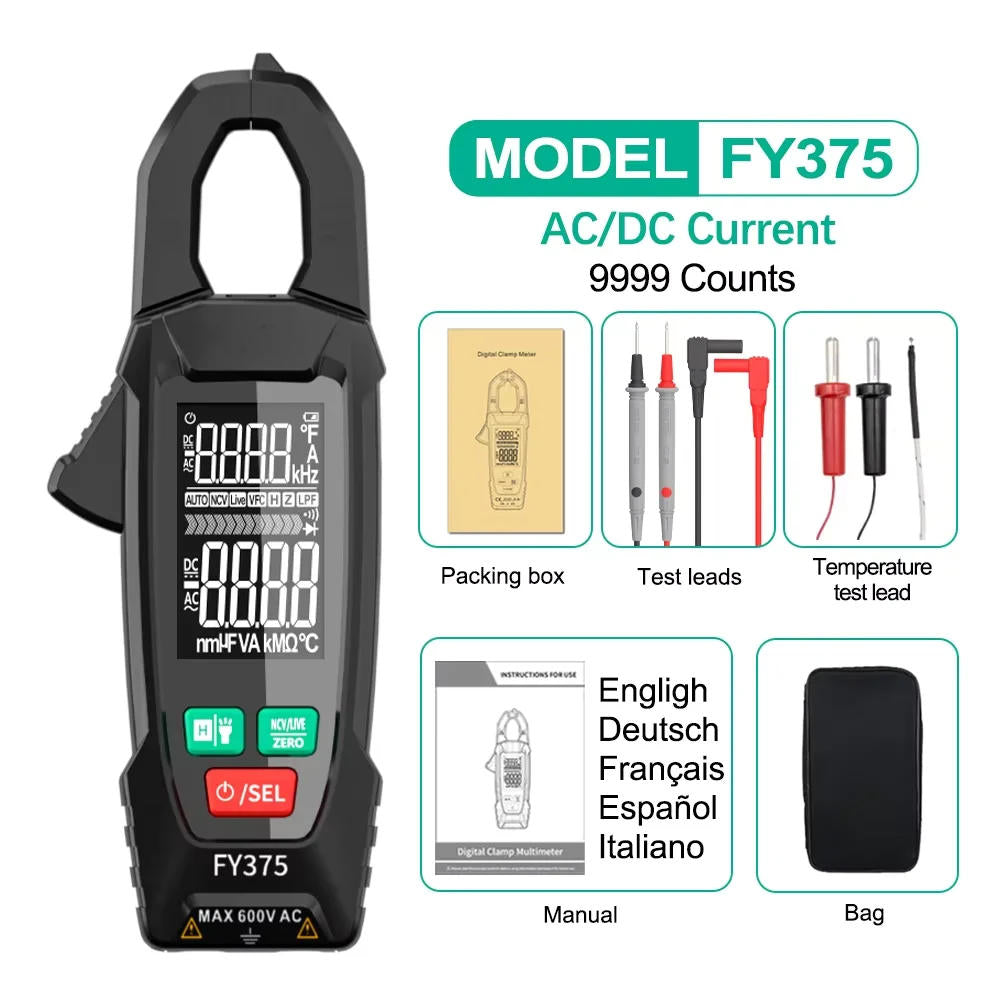 Smart Clamp Meter for AC and DC Voltage Measurement