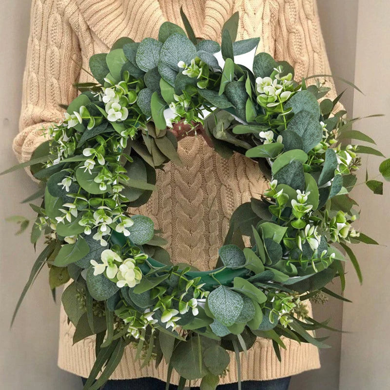 Charming Eucalyptus Door Wreath for Year-Round Elegance