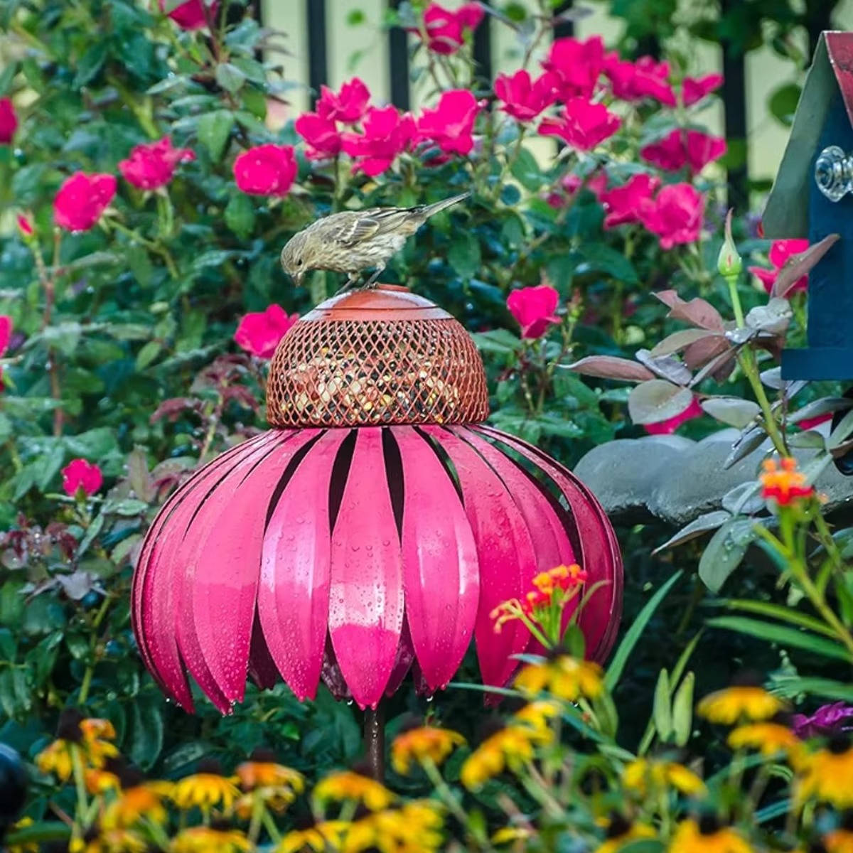 Vibrant Bloom Bird Feeder for Your Garden