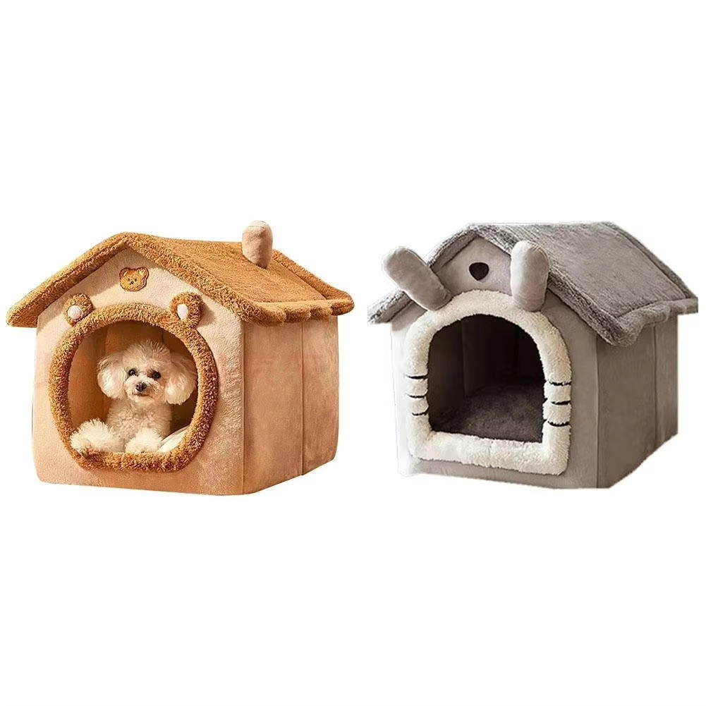 Cozy Indoor Cat Retreat with Bear Ears Design