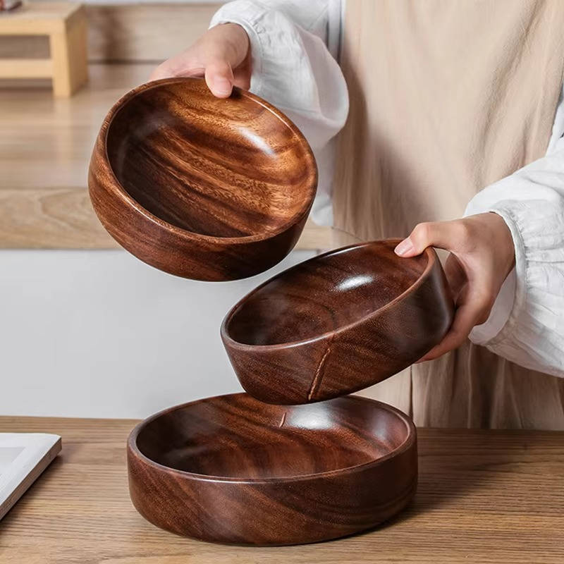Elegant Walnut Serving Bowl for Every Occasion
