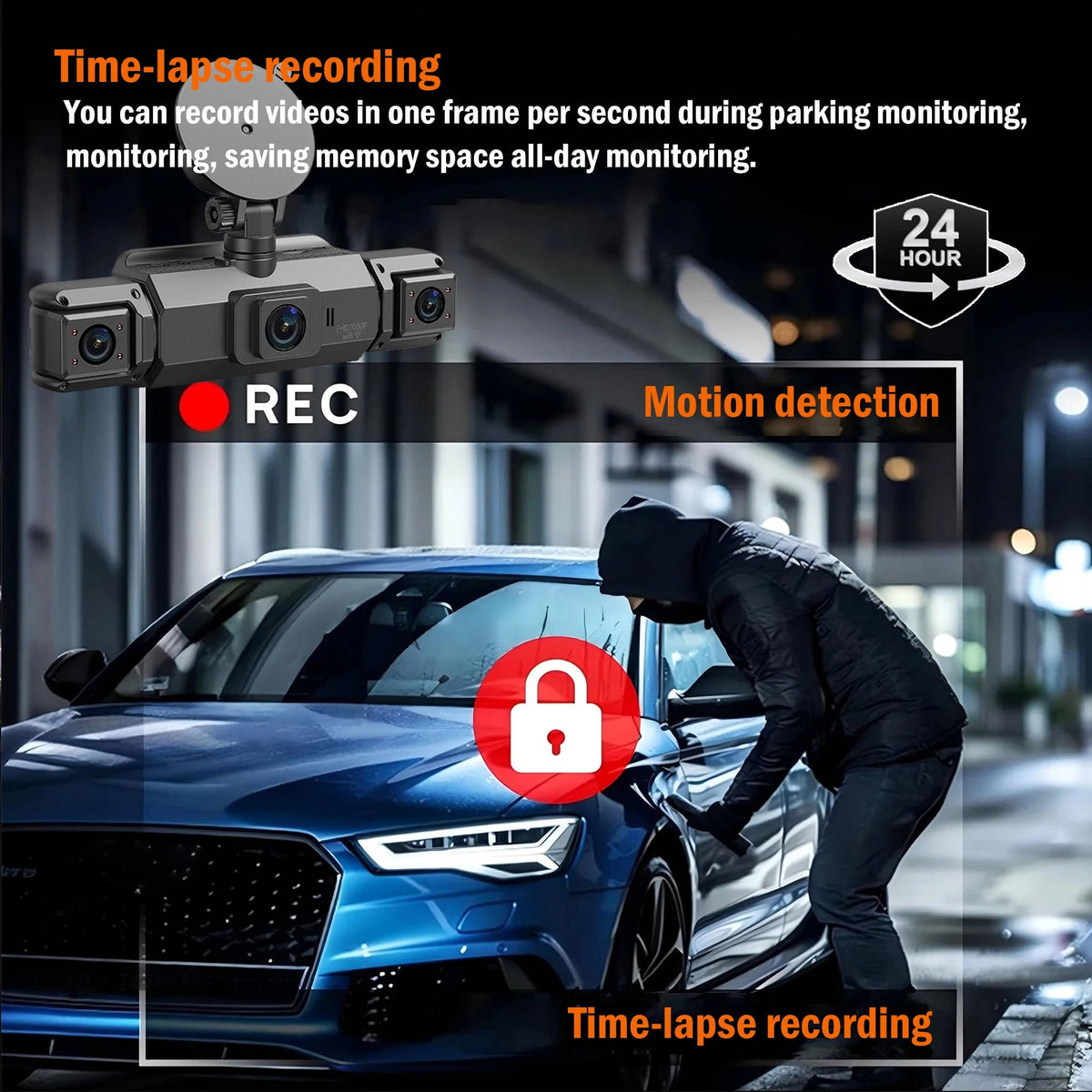 VisionGuard 4-Channel Dash Camera with WiFi & Night Vision
