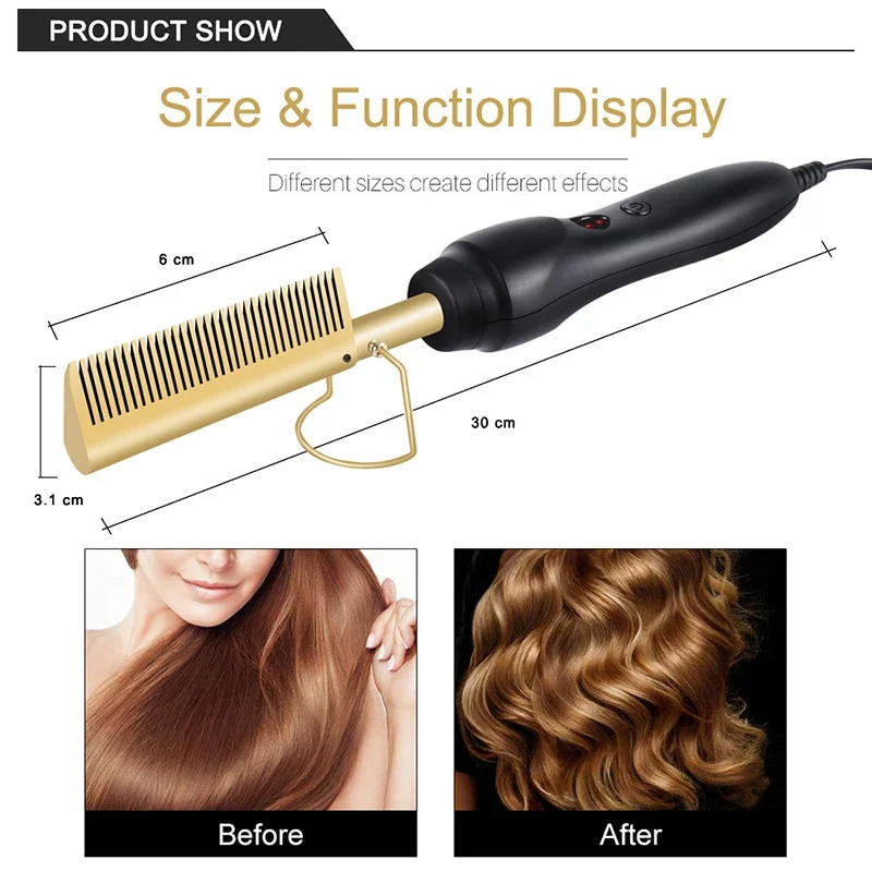 SleekStyle Pro Hot Comb for Thick and Coarse Hair
