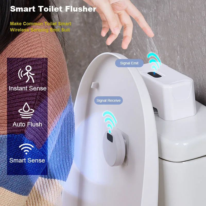 Hands-Free Infrared Toilet Flushing System