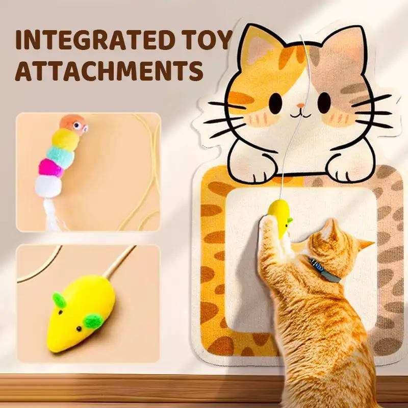 Vertical Cat Scratching Station for Wall Mounting