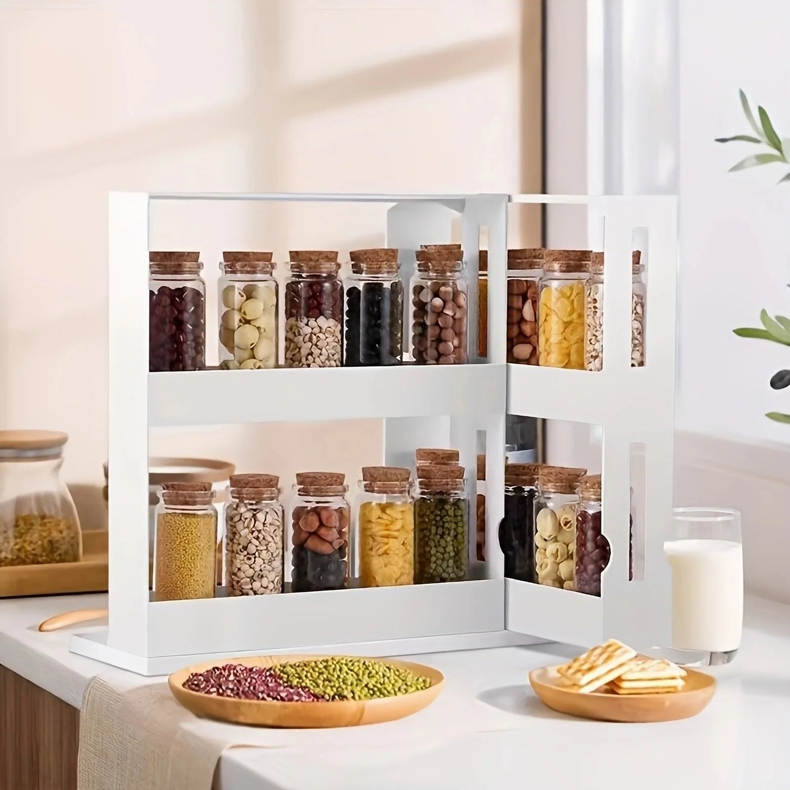 Stylish Kitchen Spice Carousel for Easy Access