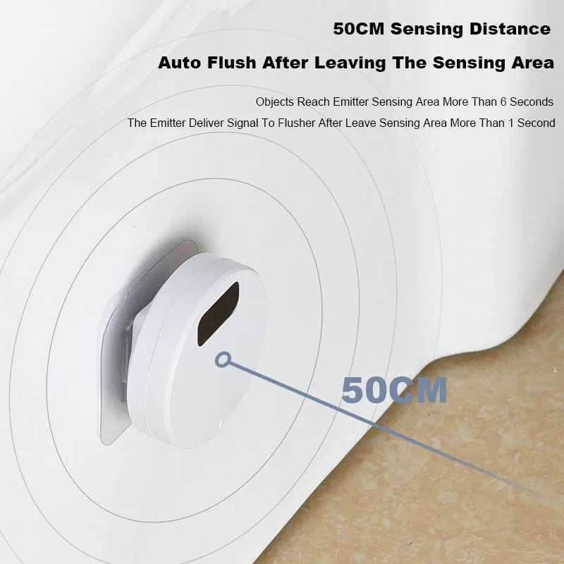 Hands-Free Infrared Toilet Flushing System