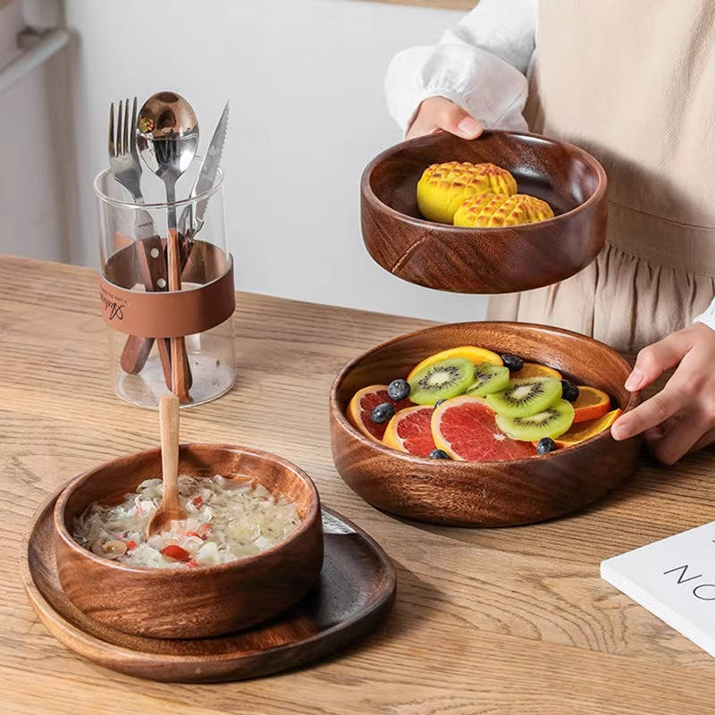 Elegant Walnut Serving Bowl for Every Occasion