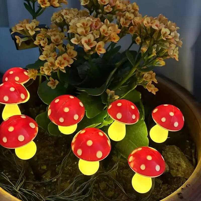 Enchanting Solar Mushroom Lights for Outdoor Ambiance